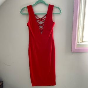 Red Mid Length Dress